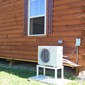 Holden, Maine display home. Heat pump exterior view - #16907
